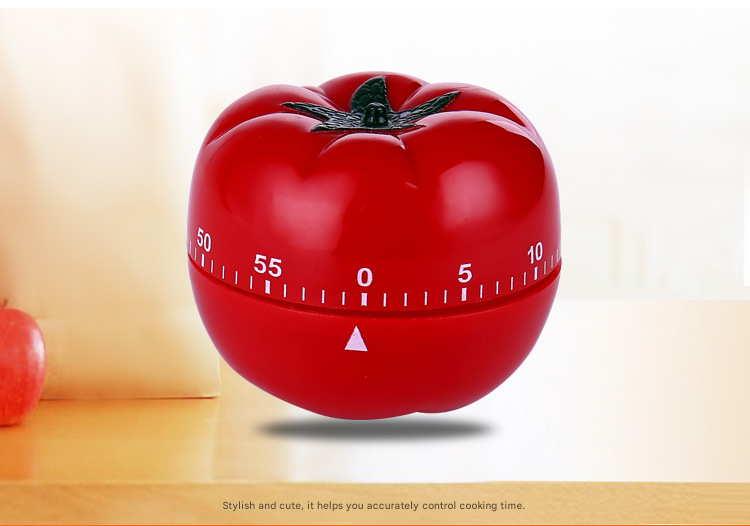 Big Size Tomato-shaped alarm Kitchen Timer - 60 Minute Mechanical Countdown view 2