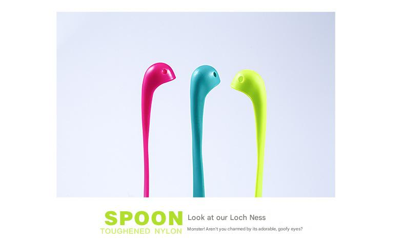 Blue Nessie Ladle Loch Ness Monster Soup Spoon Cute Dinosaur Shaped Standing view 6