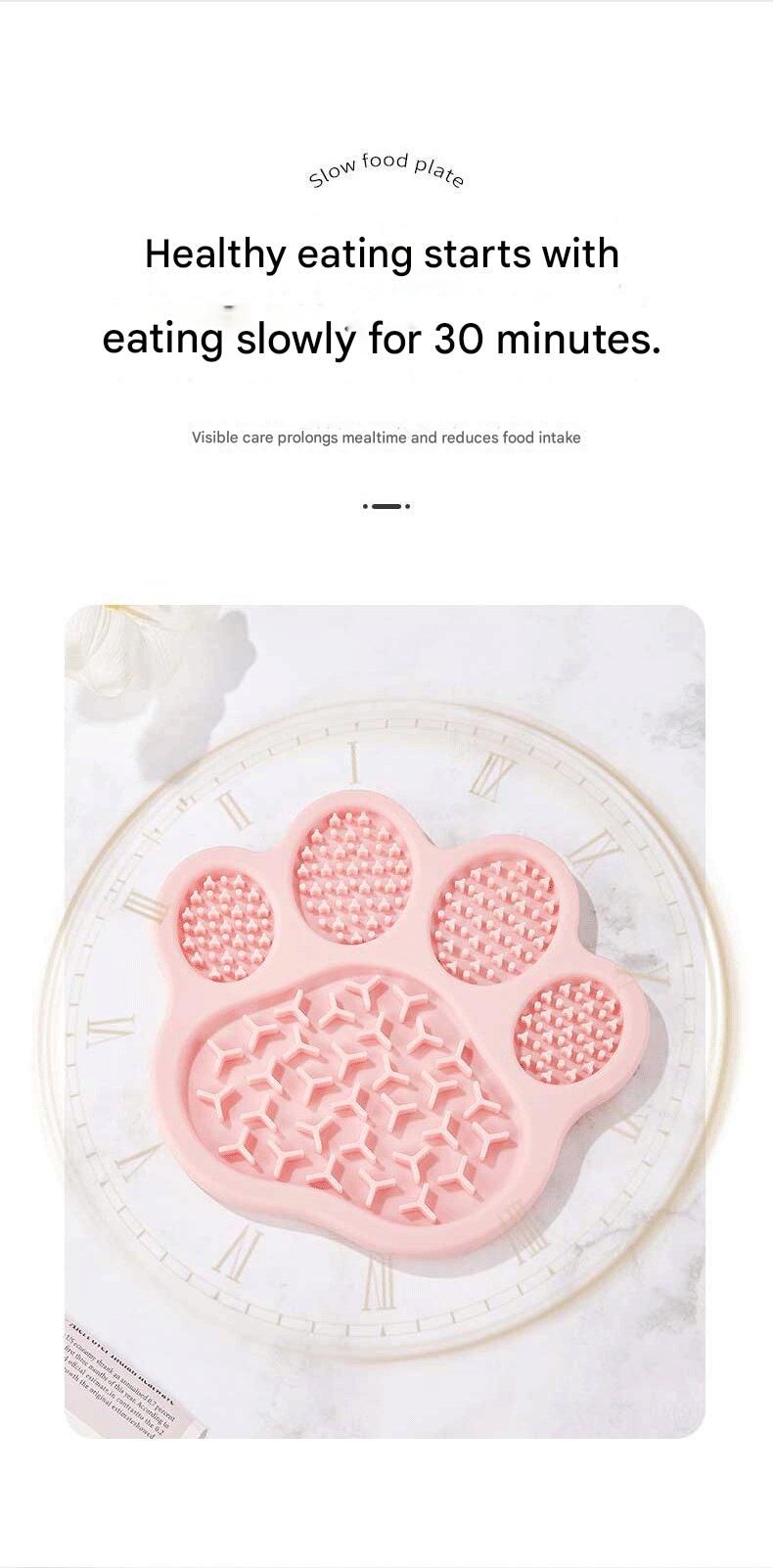 Light Yellow Silicone Slow Feeder Lick Mat for Dogs and Cats - Paw Shaped Non view 5