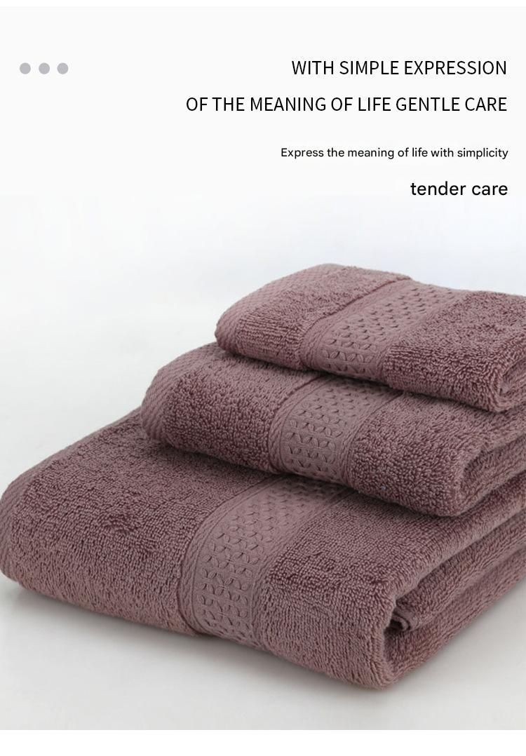 3-Piece Blue-gray Towel Set - Soft Absorbent Bath view 9