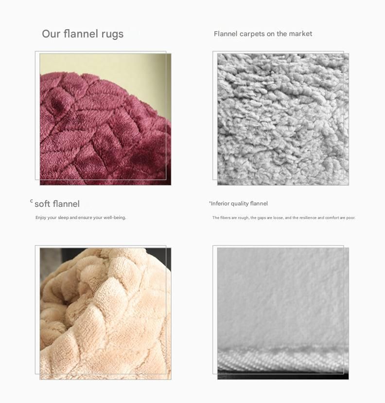 Grey 130*150cm Flannel Fleece Blanket - Quilted Diamond Pattern view 6