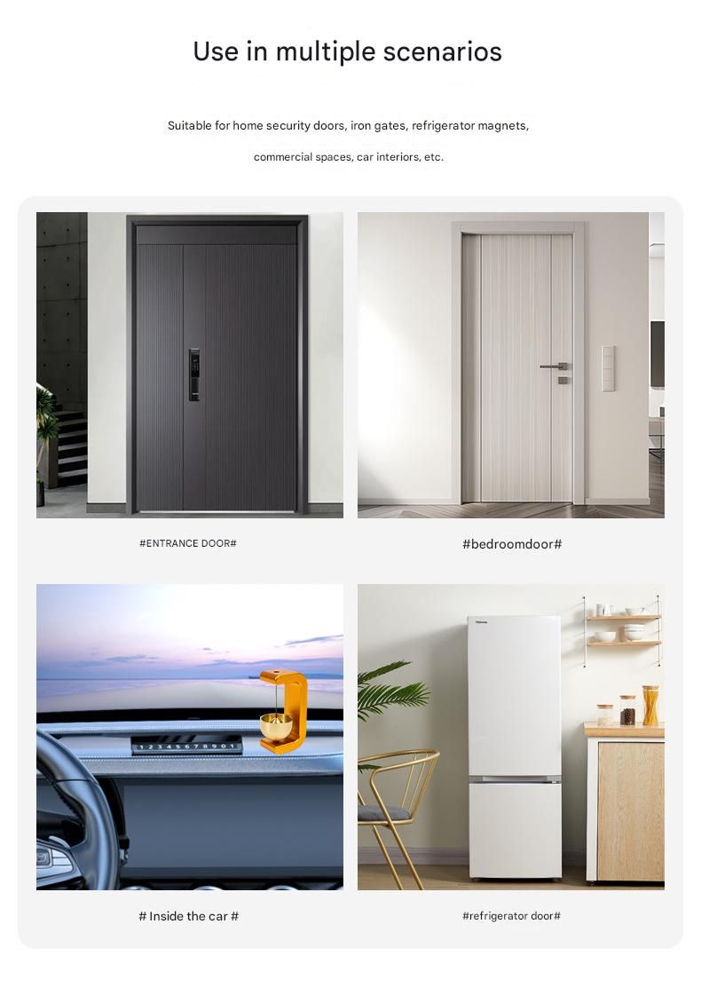 Black Magnetic Door Bell Chime - Dopamine Style Brass Bell with Alloy Frame view 11