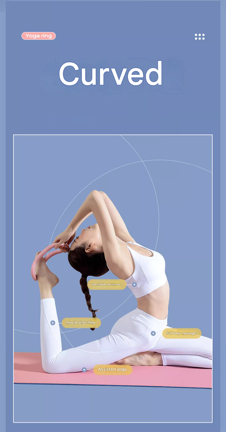 2-piece Soft Version Yoga Ring for Back Opening & Leg Support - TPE Resistance view 7