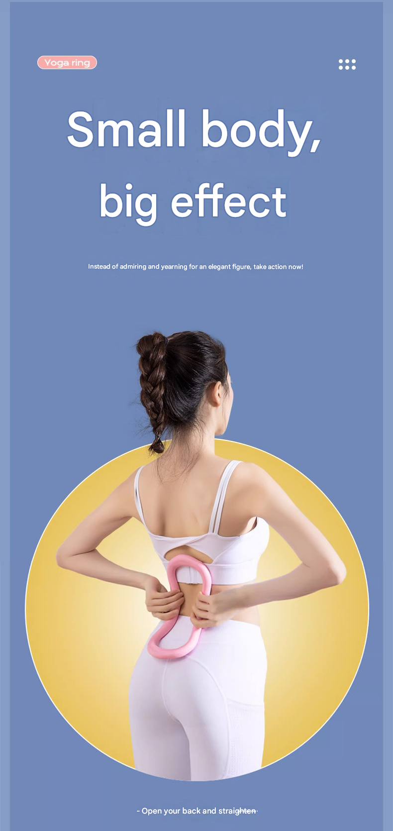 2-piece Soft Version Yoga Ring for Back Opening & Leg Support - TPE Resistance view 8