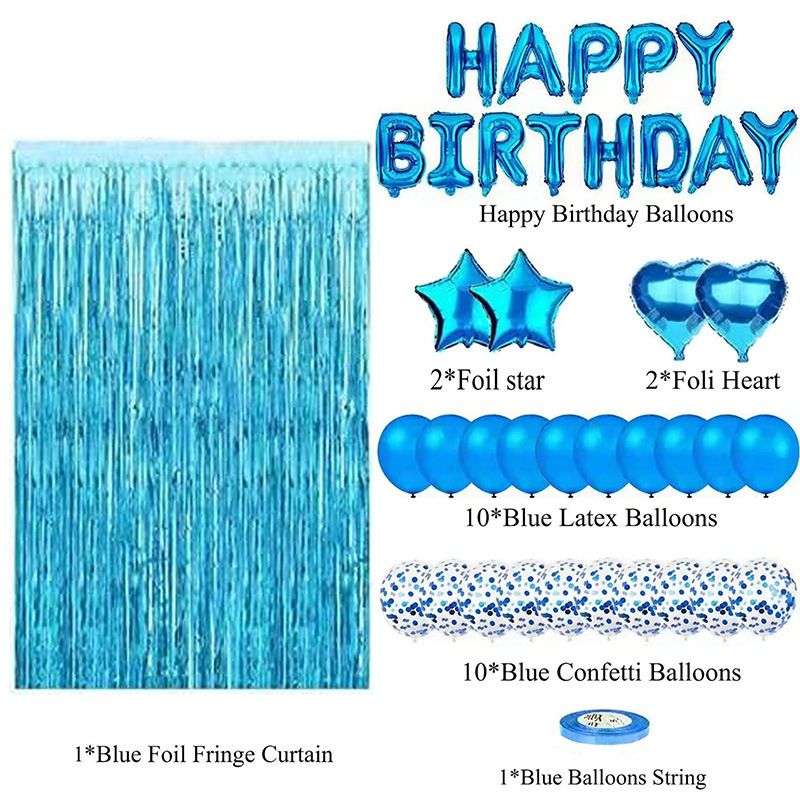 Silvery Premium Foil Balloon Party Kit – Happy Birthday Banner view 3