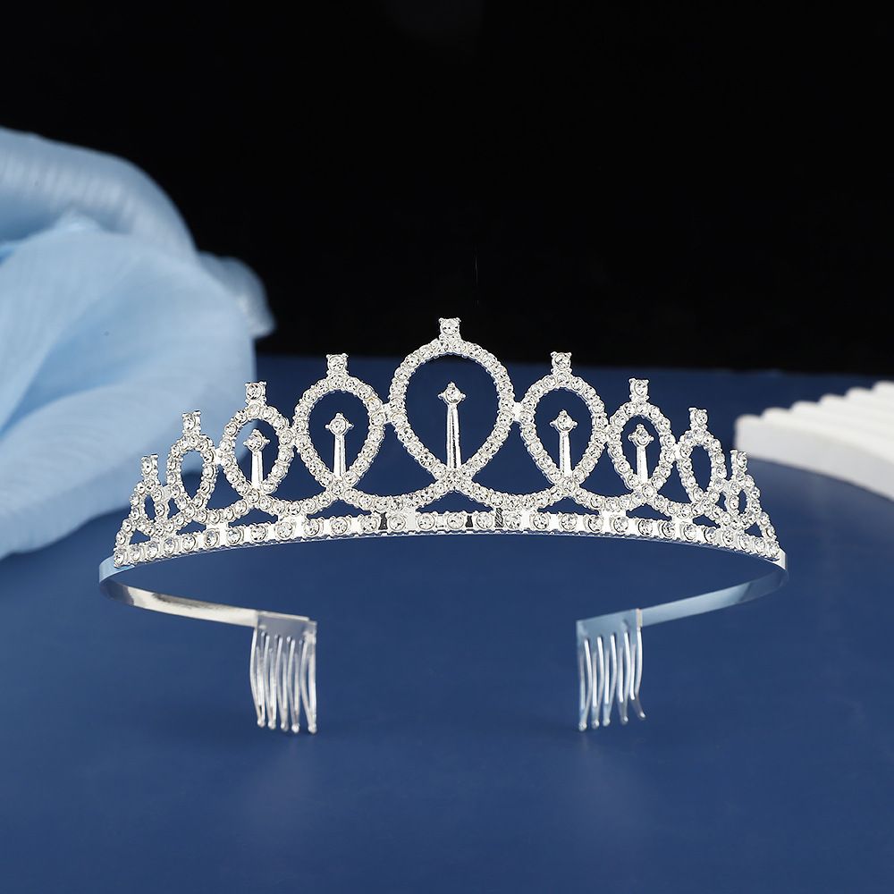 2-piece Silvery Birthday Girl Tiara and Sash Set - Elegant Rhinestone Alloy view 2