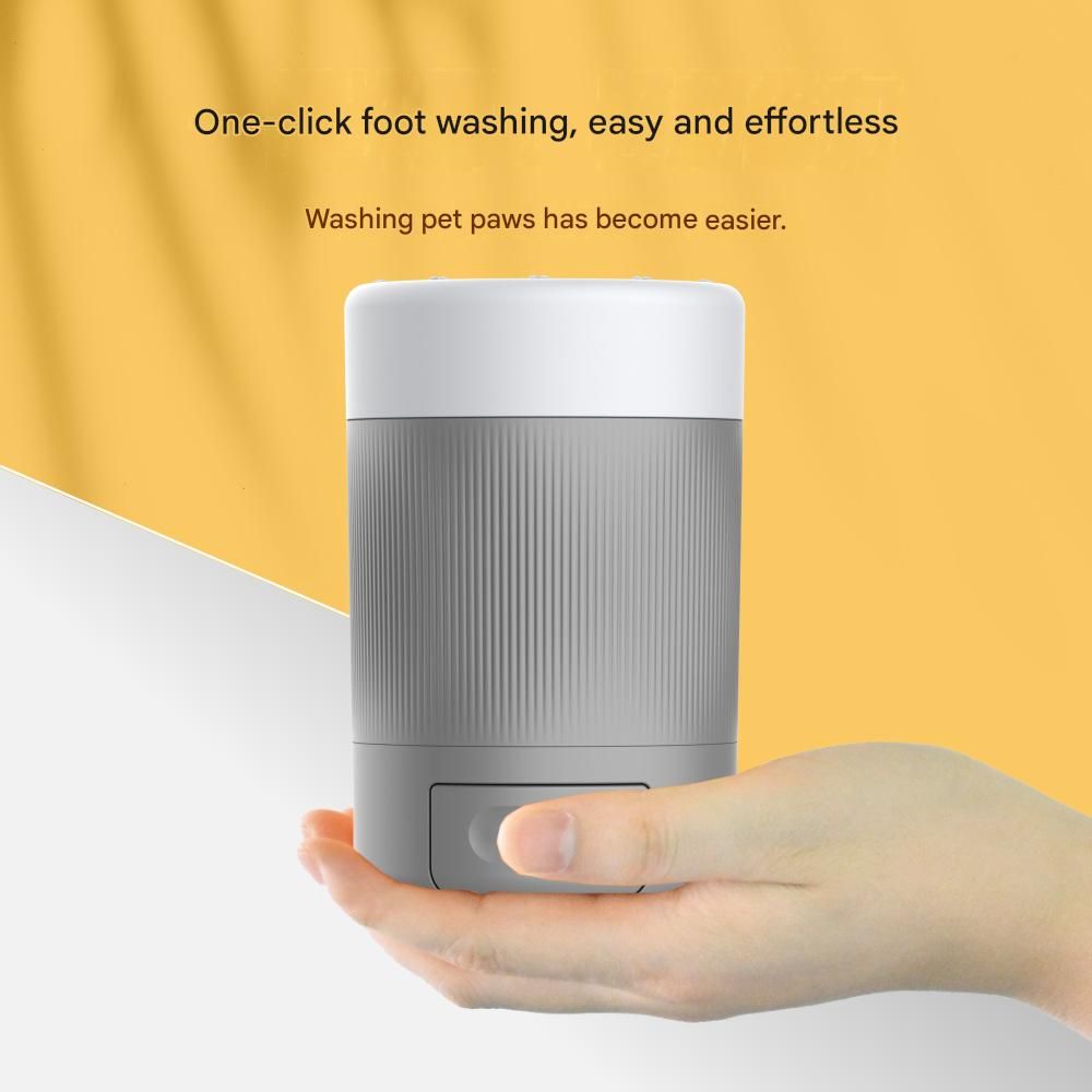 Orange Pet Paw Cleaner Cup - Portable Dog Foot Washer with Soft Silicone view 3