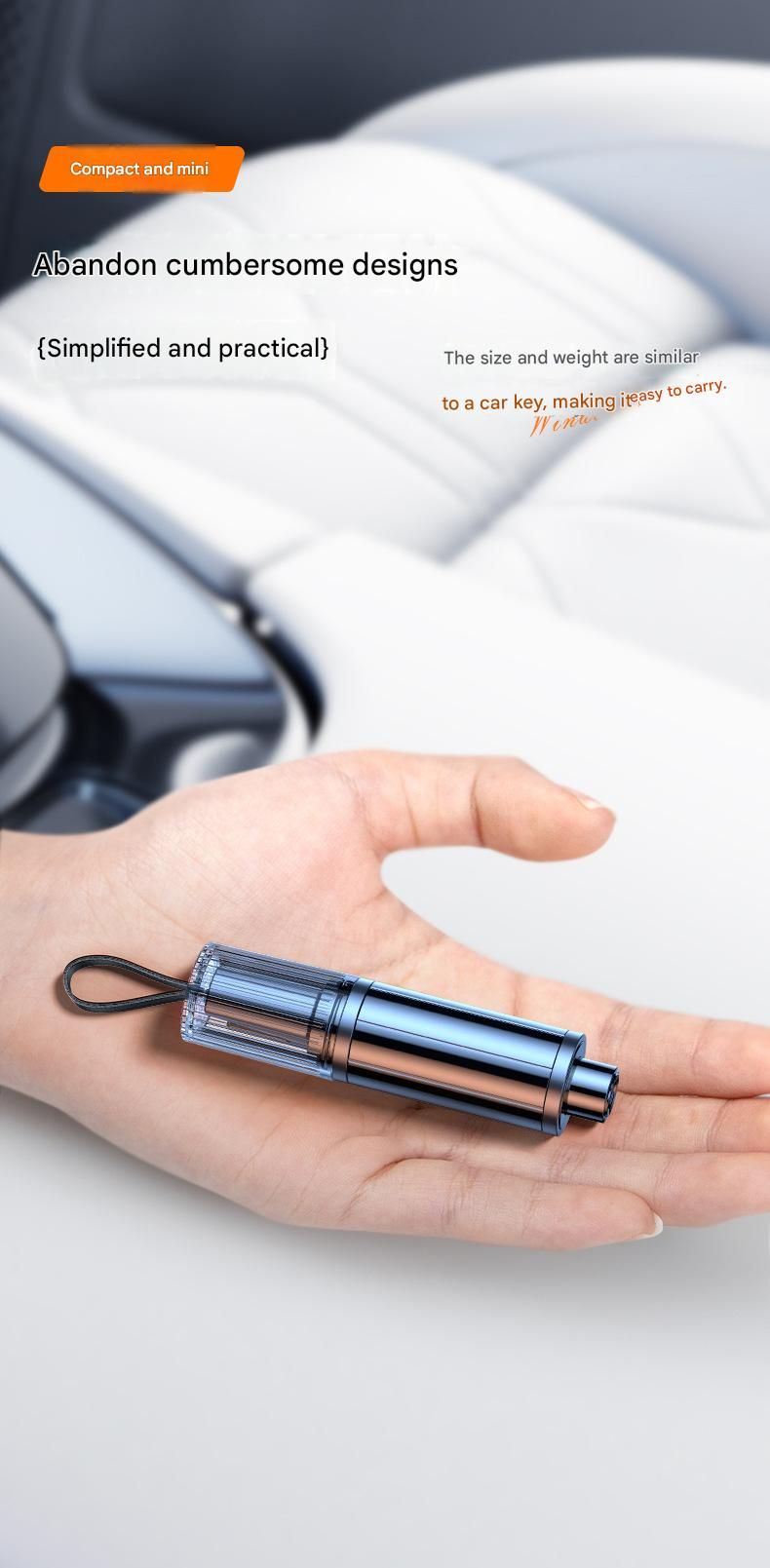 Red 2-in-1 Car Window Breaker and Seatbelt Cutter - Tungsten Steel Tip view 7