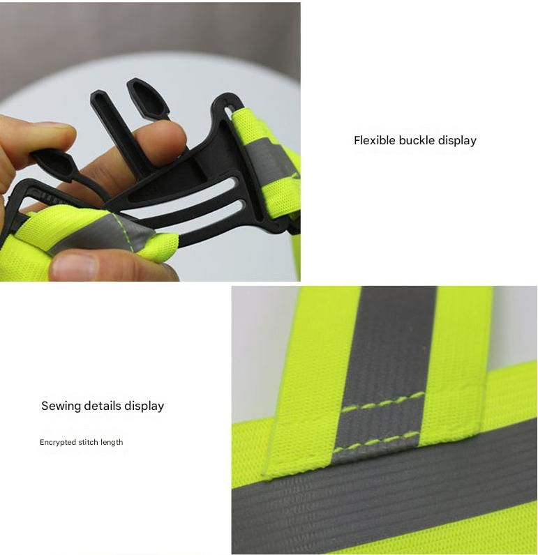 Purple Adjustable Reflective Safety Vest - High Visibility Elastic Straps for view 4