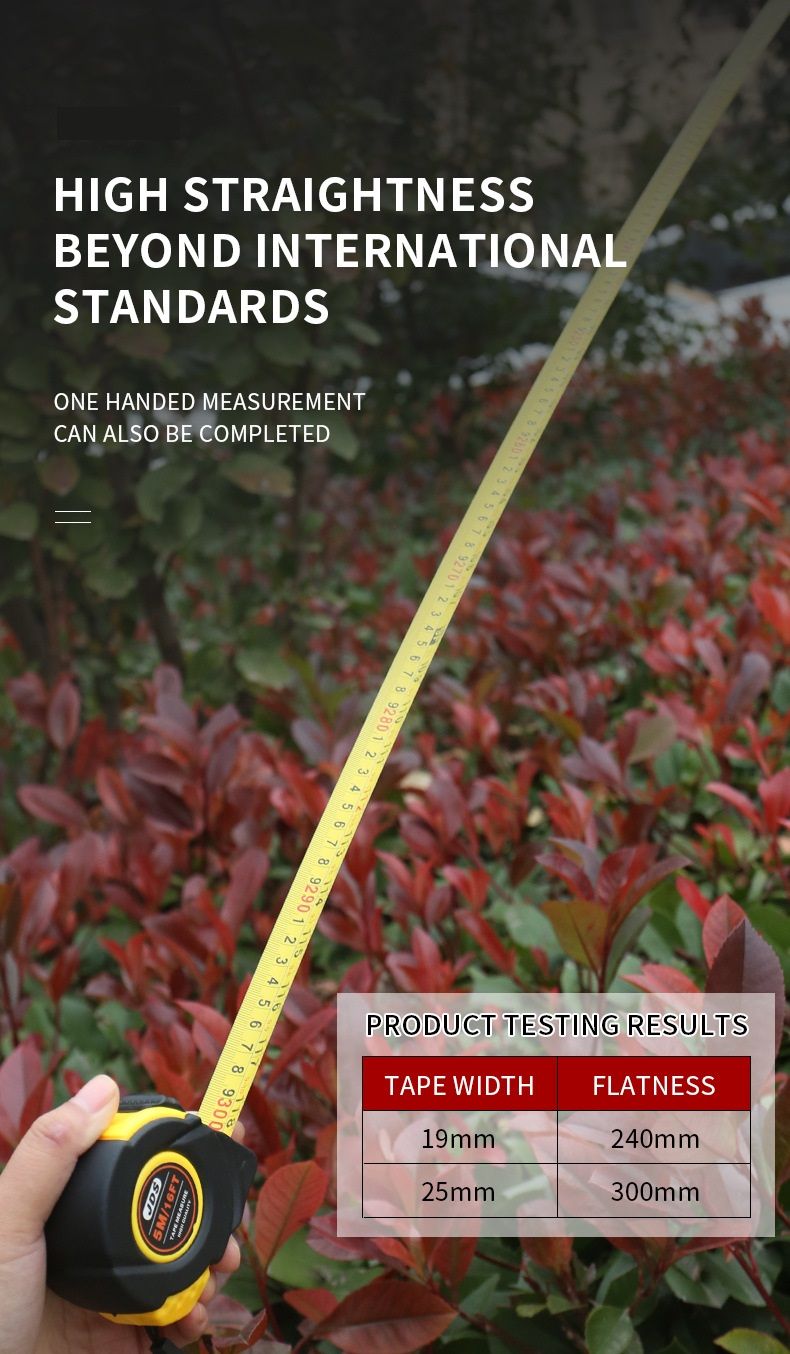 5M Heavy Duty Steel Tape Measure - Metric & Imperial Dual Scale - High Carbon view 8