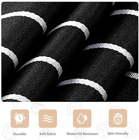 2-Pack Striped Adjustable Apron - Cross-Neck Bib Work Apron for Restaurant view 3