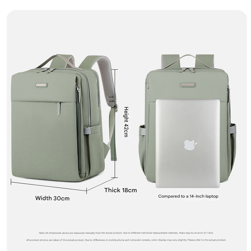 Grey Large Capacity Airbag Backpack Multi-Compartment Laptop Backpack Travel view 4