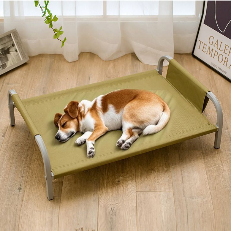 Green Raised Pet Bed for Medium Dogs Cats Elevated Breathable Dog Cot Washable view 5