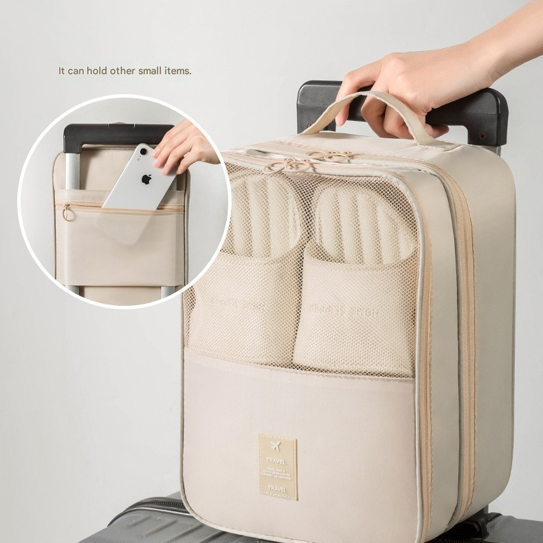 Black Travel Shoe Bag Portable Luggage Organizer Waterproof Dustproof Shoe Pouch view 4