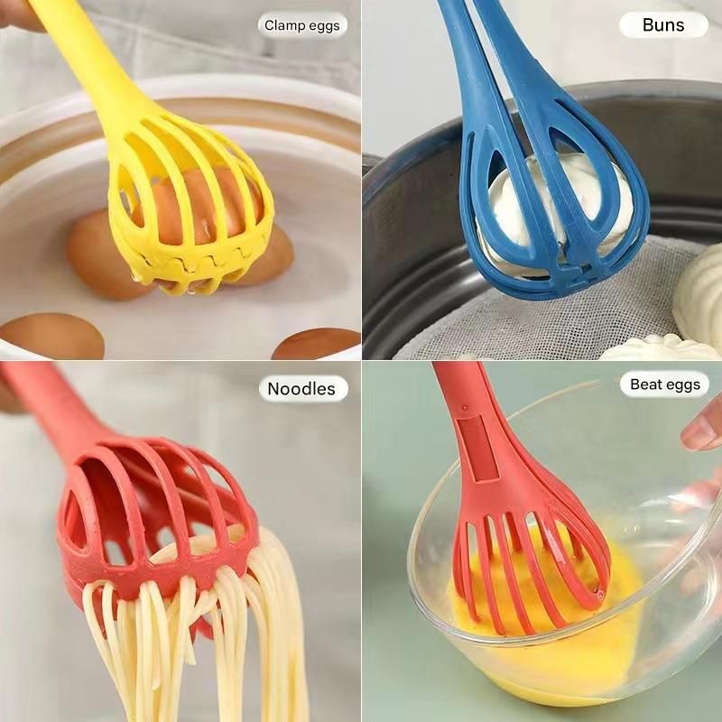 Green 2-Piece 3-in-1 Multi-Functional Egg Whisk & Food Tongs Set view 5