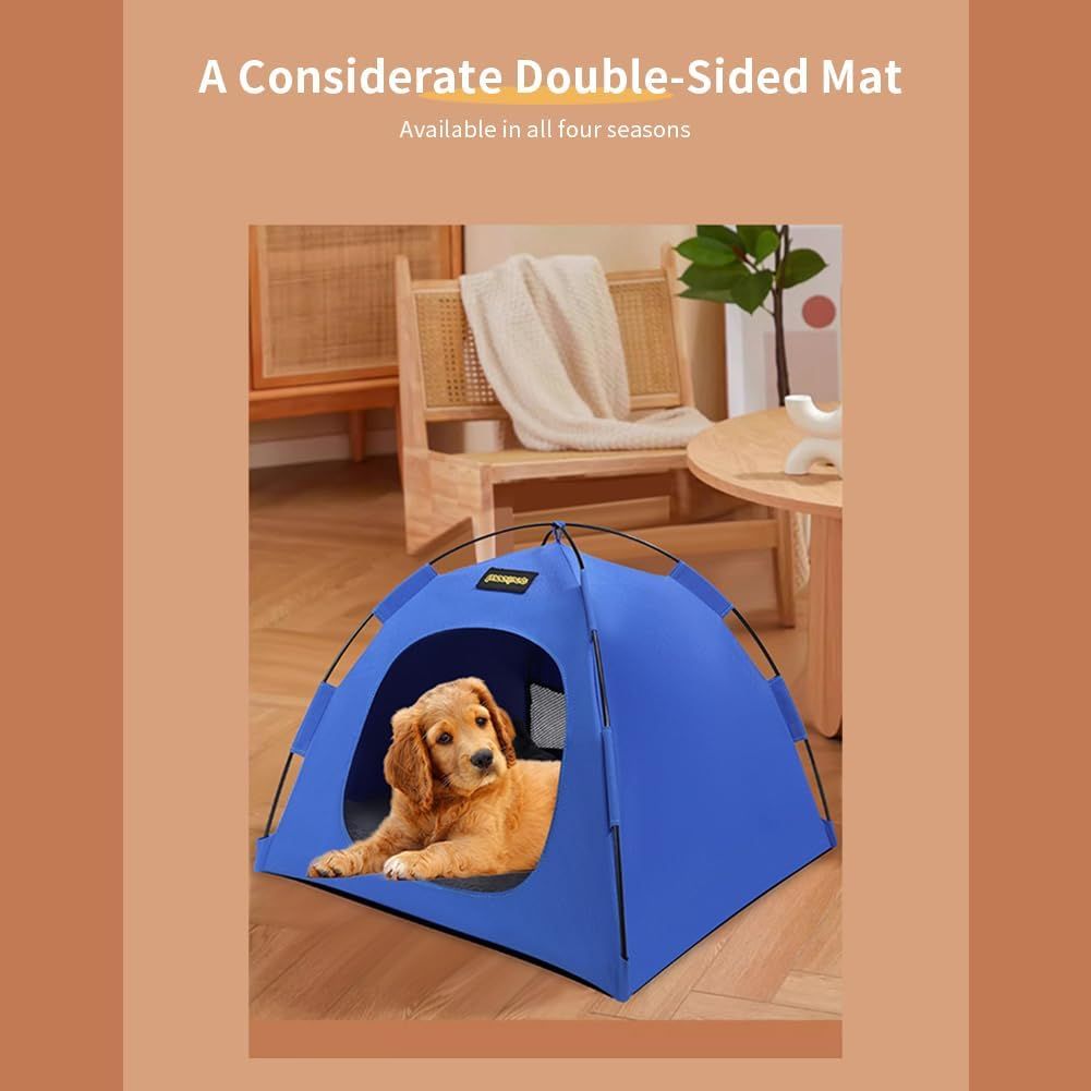 Green All-Weather Portable Pet Tent with Dual-Sided Cushion & Insect-Proof view 7