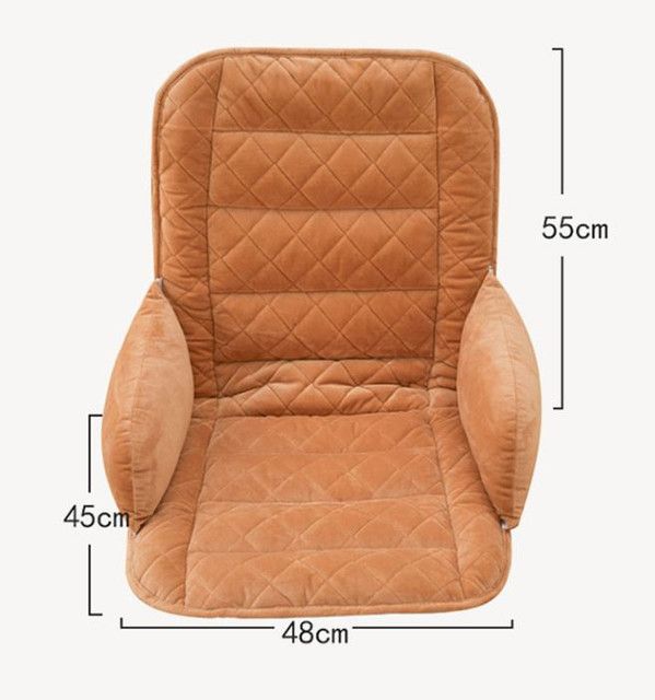 Grey Premium Quilted Plush Integrated Seat Cushion & Backrest – Thickened view 7