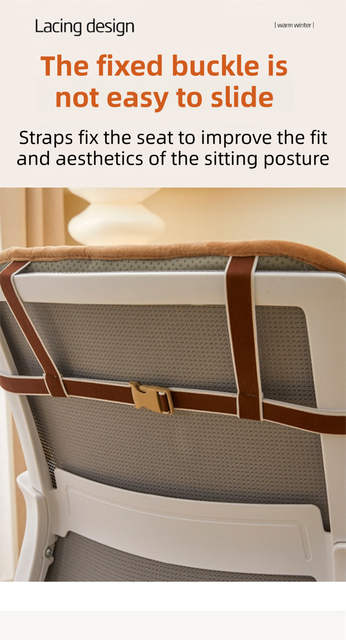 Khaki Premium Quilted Plush Integrated Seat Cushion & Backrest – Thickened view 4