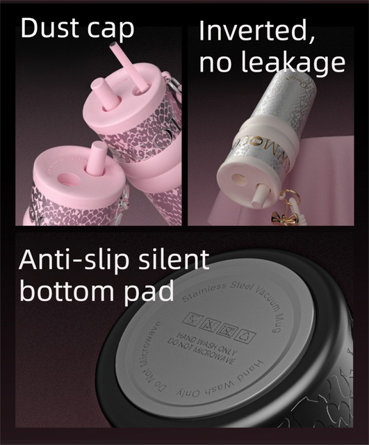 710ML Black Luxury Gradient Textured Aurora Starry Night Insulated Travel Mug view 8