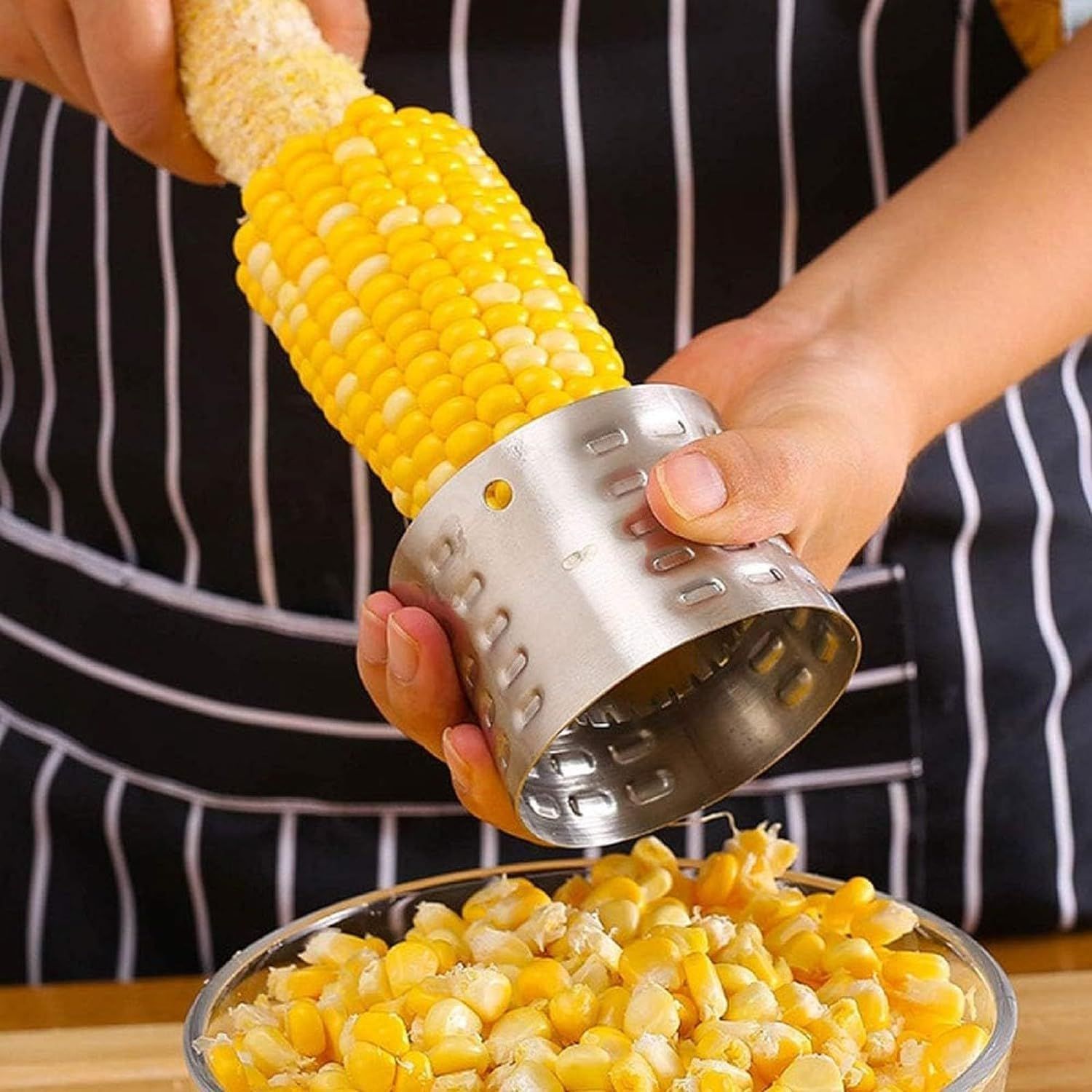 2-Pack Premium Stainless Steel Manual Corn Thresher Peeler and Cob Cutter with view 6