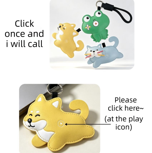 Green Frog Squeeze Meow Sounding Keychain Pendant – Eco-Friendly Leather Cat view 5