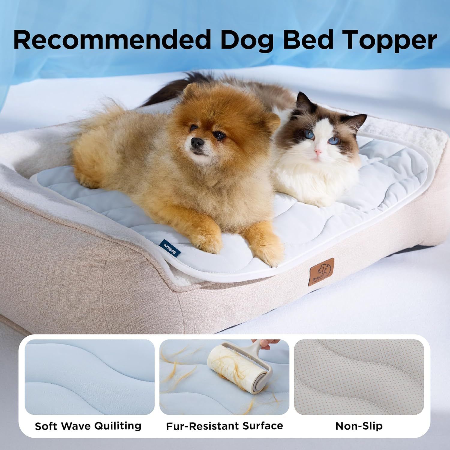 51 x 41 CM Grey Premium Wave Quiltied Pet Cooling Mat - Washable Self-Cooling view 2