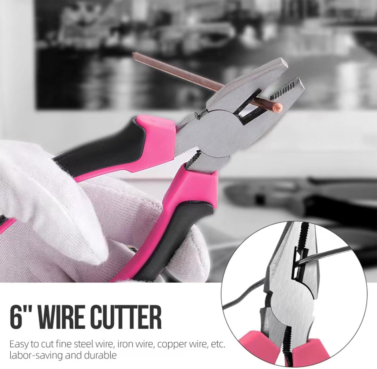 24-Piece Pink Multifunctional Home Tool Kit for Women - Compact Mini Starter view 4