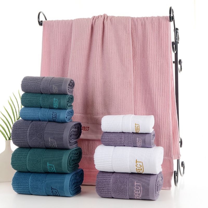 3PCS Babylon Dark Green Luxury Cotton Towel and Bath Towel Gift Set - Soft view 2