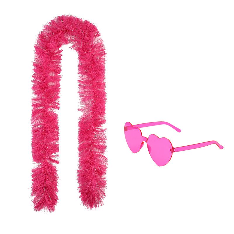 6PCS Festival Party Costume Accessories Set : Heart Shaped Sunglasses and 1.5M view 3