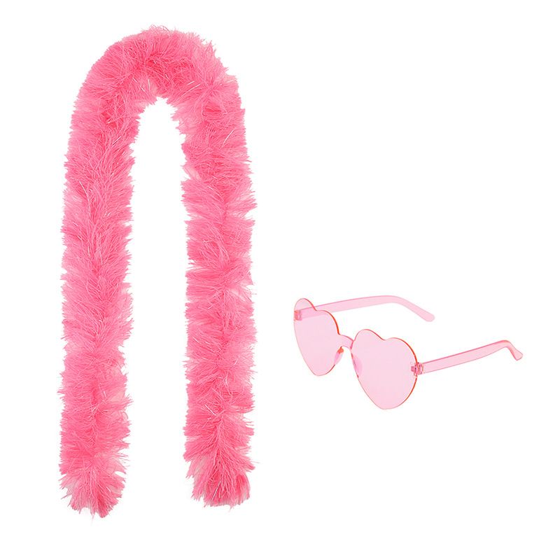 6PCS Festival Party Costume Accessories Set : Heart Shaped Sunglasses and 1.5M view 4