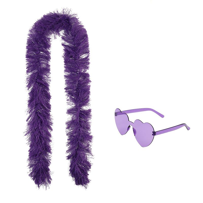 6PCS Festival Party Costume Accessories Set : Heart Shaped Sunglasses and 1.5M view 3