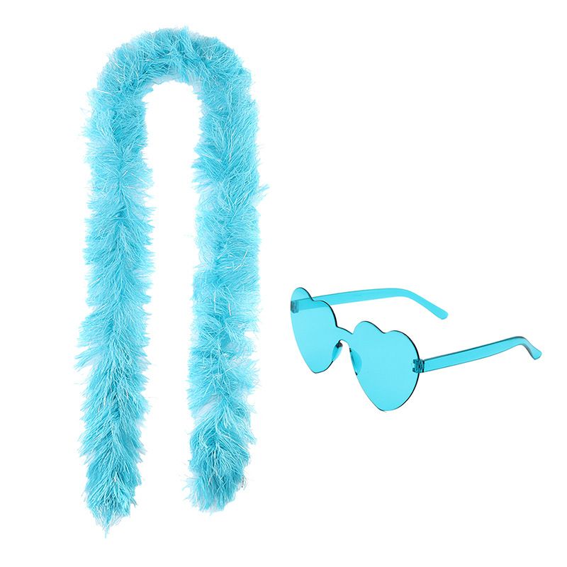 6PCS Festival Party Costume Accessories Set : Heart Shaped Sunglasses and 1.5M view 4