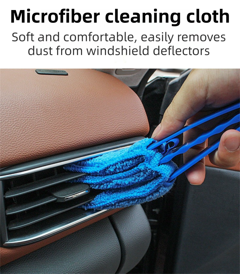 4 Pack Green Shutter and Car AC Vent Cleaner Brush with Washable Microfiber view 4