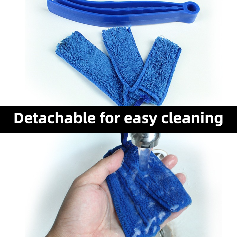 4 Pack Yellow Shutter and Car AC Vent Cleaner Brush with Washable Microfiber view 5