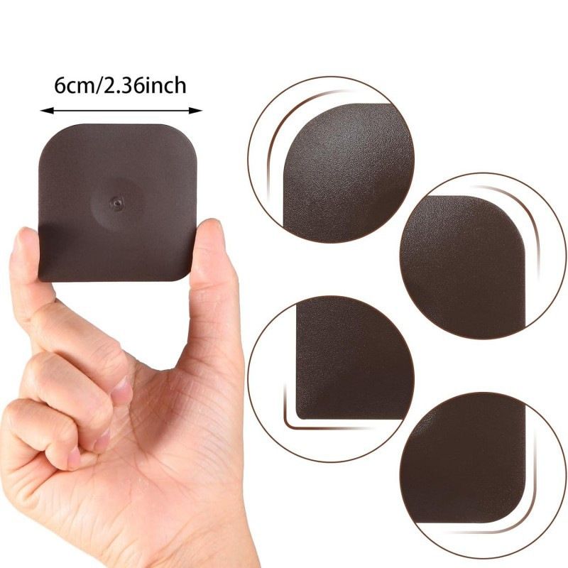 8-Pack Coffee Nylon Non-Stick Pan Scraper Set with Ergonomic Angled Edges view 6