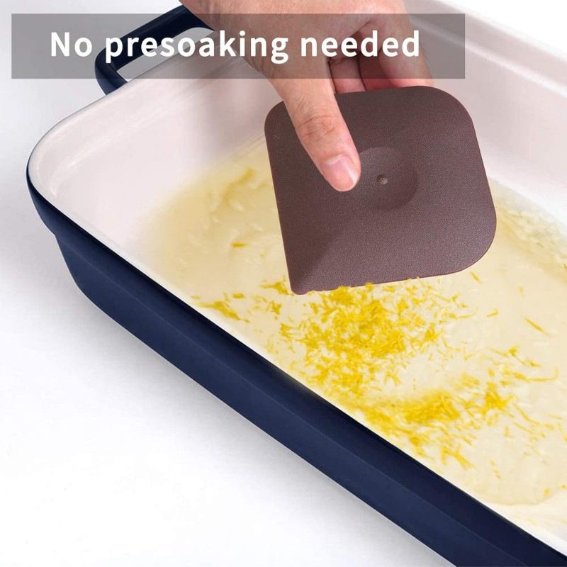 8-Pack Red Nylon Non-Stick Pan Scraper Set with Ergonomic Angled Edges Design view 2