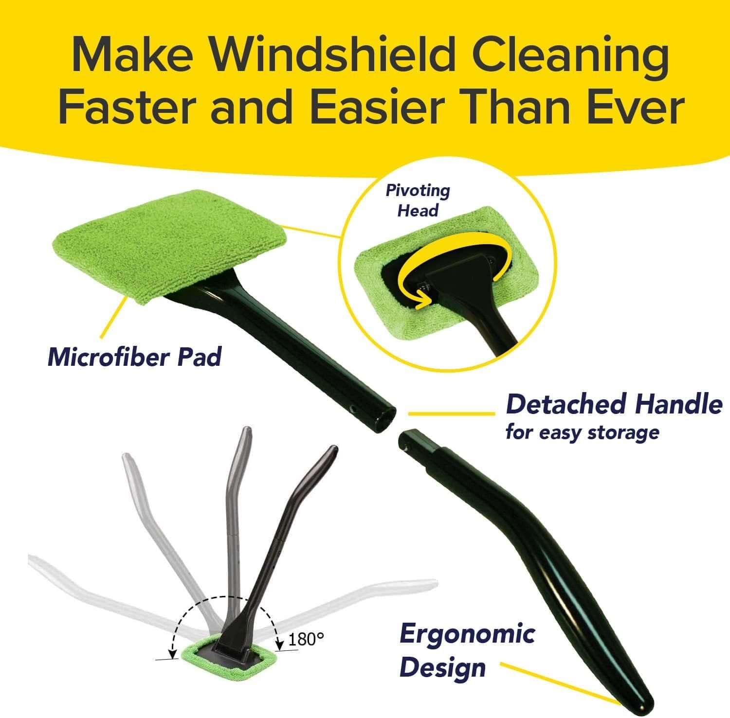 Car Windshield Rotating Defogger Cleaner Brush with 4-Color Washable view 3