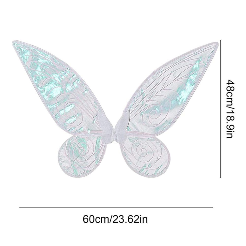 Pink Fairy Shimmering Butterfly Wings Costume with Elastic Shoulder Strap view 3