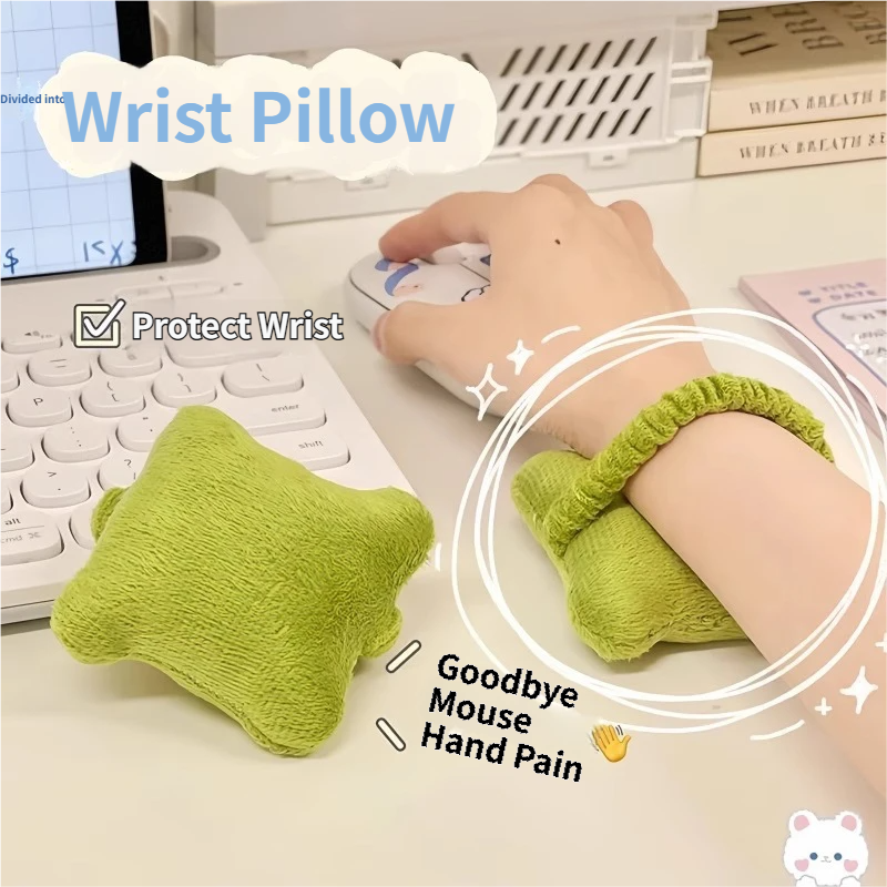 Green Ergonomic Plush Wrist Rest 2PCS Set – 80×20cm Keyboard Wrist Pad + view 6