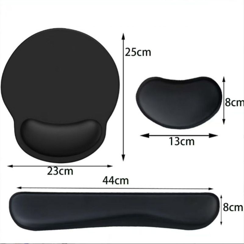4-Piece Black Yellow Ergonomic Desk Arm Rest & Wrist Support Set with 2 Pack view 8