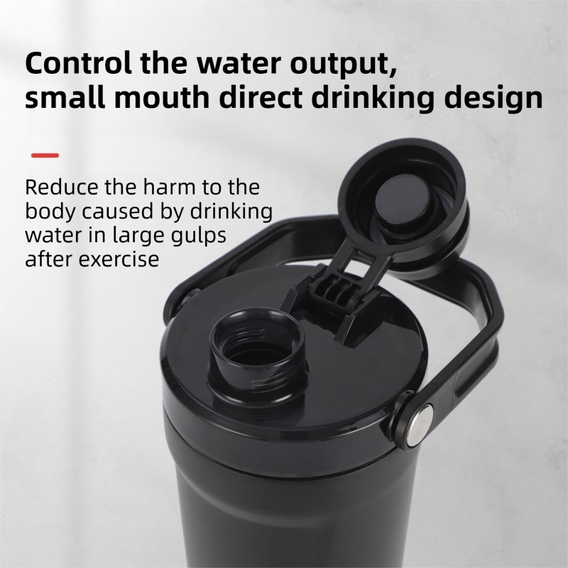 White Sports Nutritional Drinkware Set with 16oz Stainless Steel Protein view 6