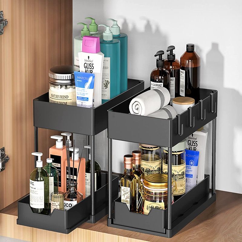 White Under Sink Organizer with Pull-Out Drawer view 5