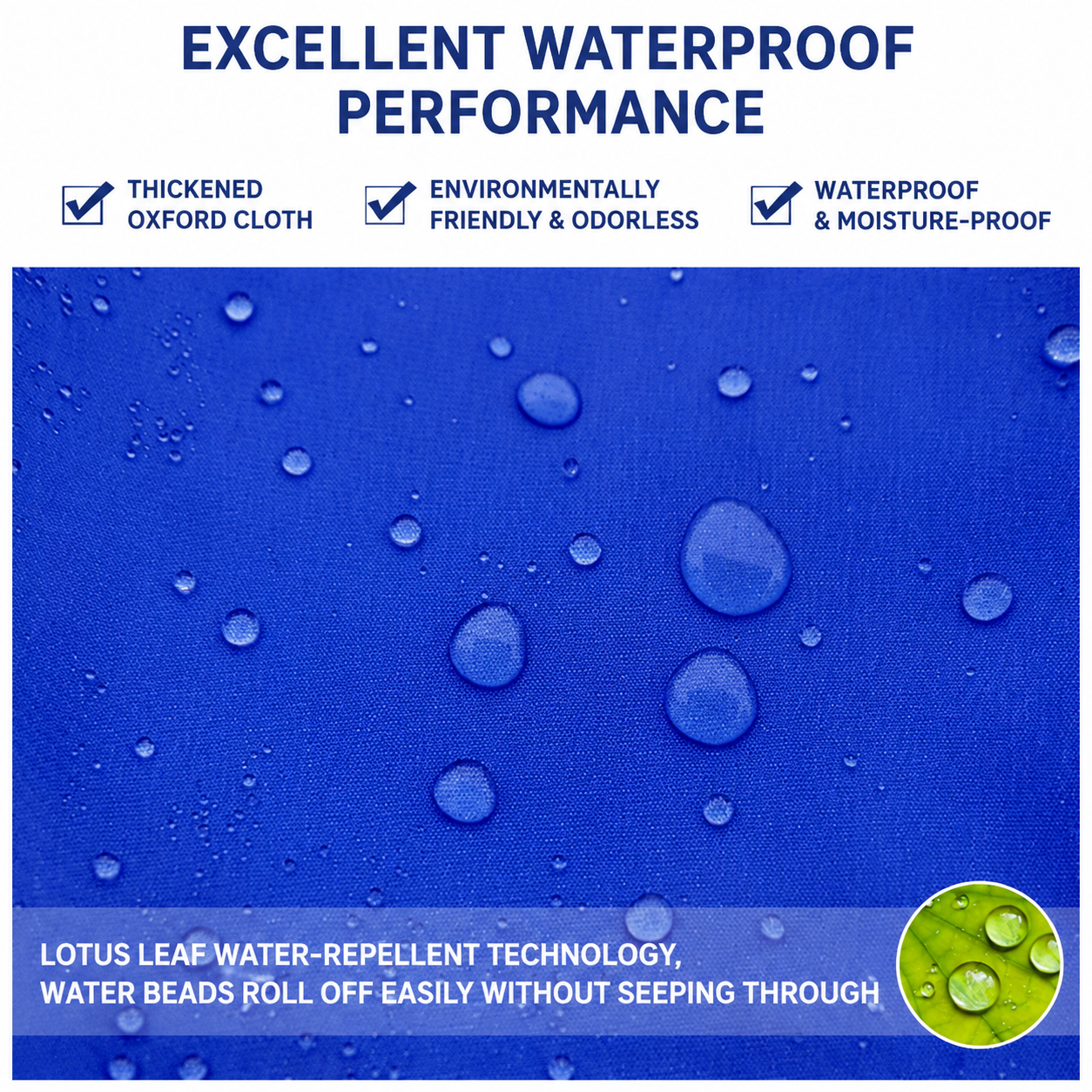 Royal Blue Waterproof Windproof Cycling Shoe Covers & Long Half Rain Pants Set view 3