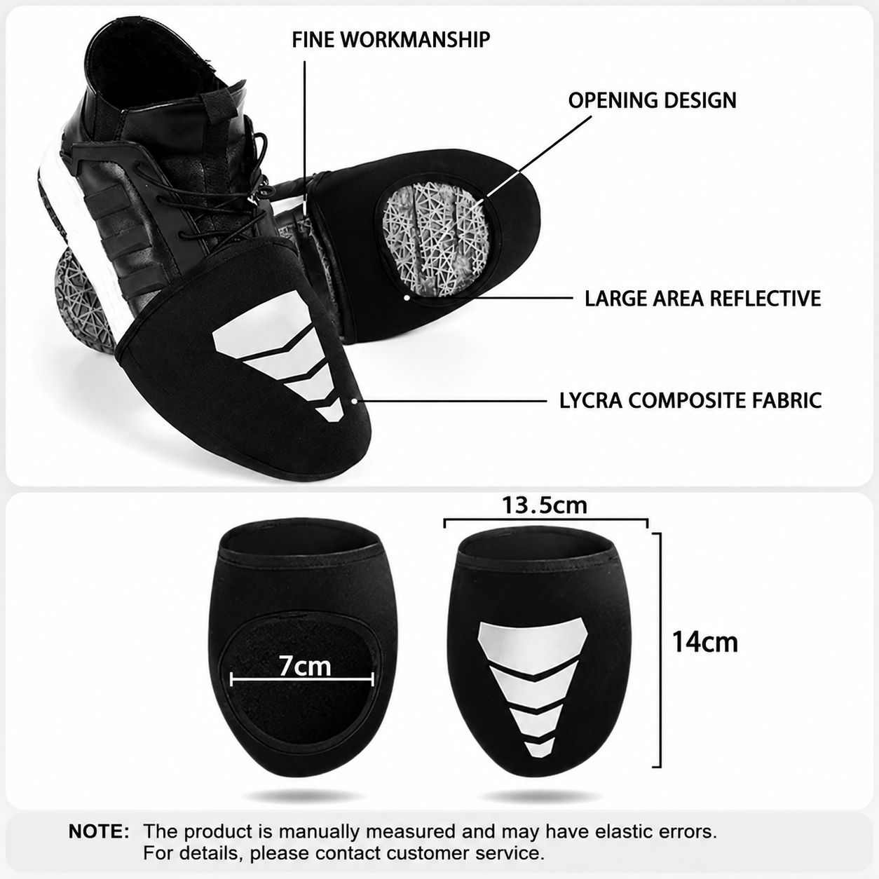 Black Waterproof Windproof Cycling Shoe Covers & Long Half Rain Pants Set – 2 view 7