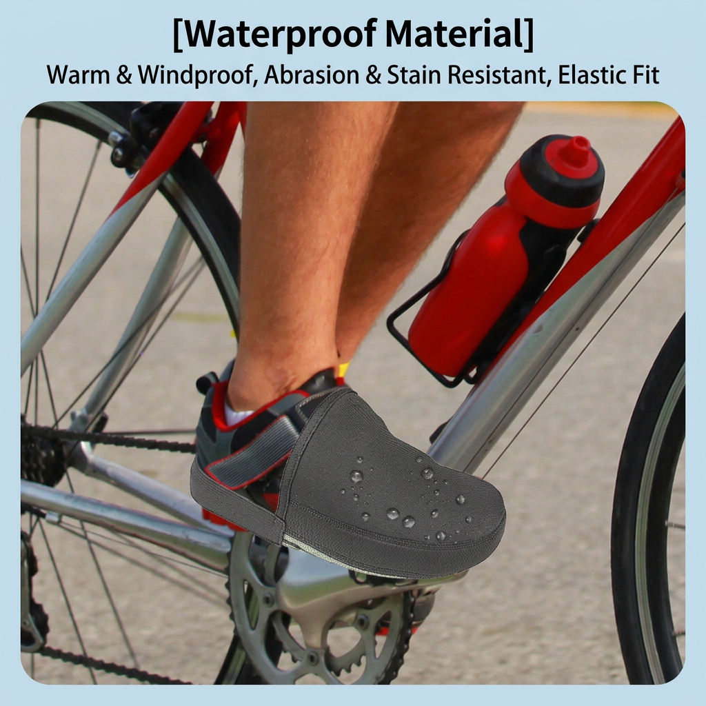 S Size Waterproof & Dustproof Cycling Half Shoe Covers view 2