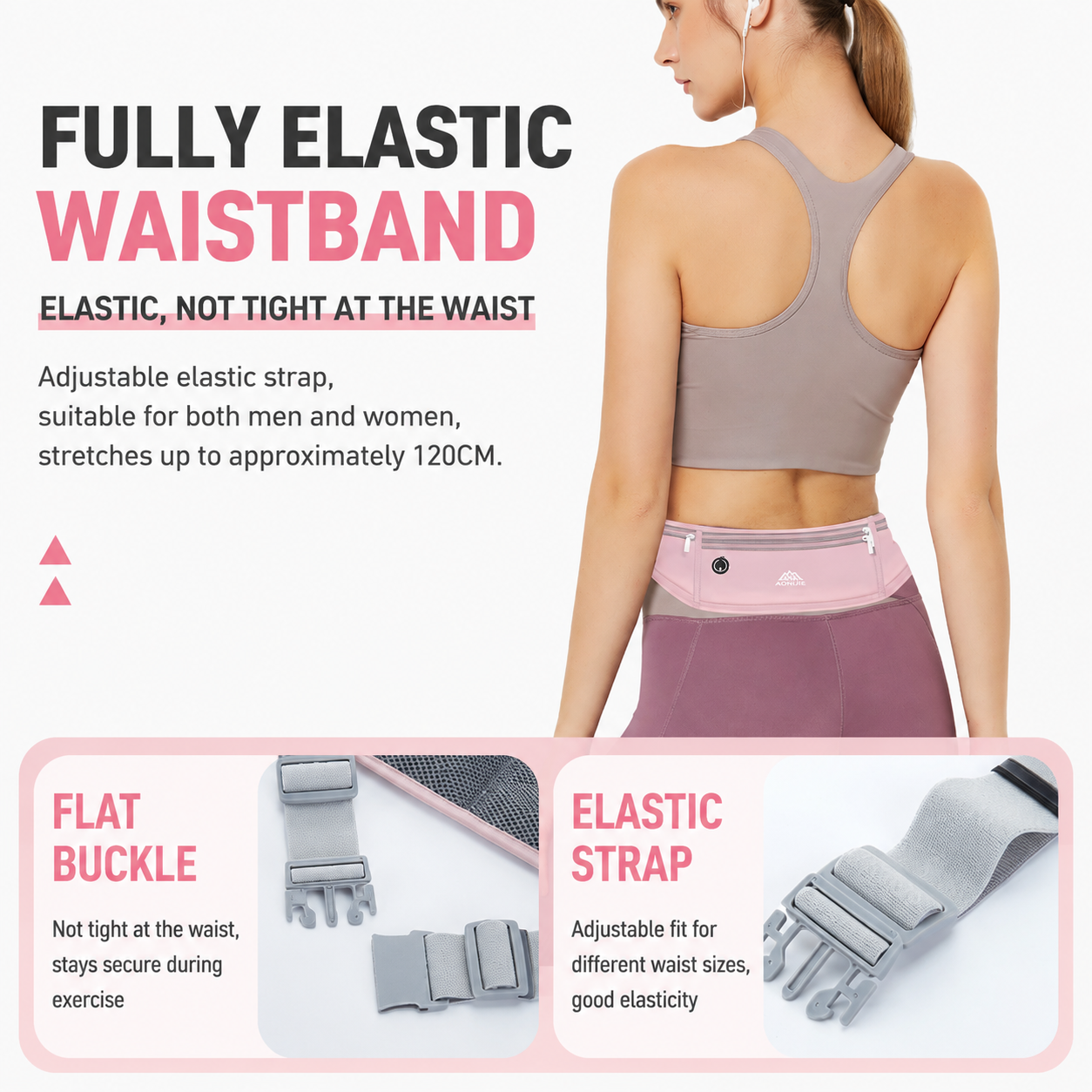 Blue Breathable & Waterproof Lycra Running Waist Bag for Kettle & 7.5" Phone view 6