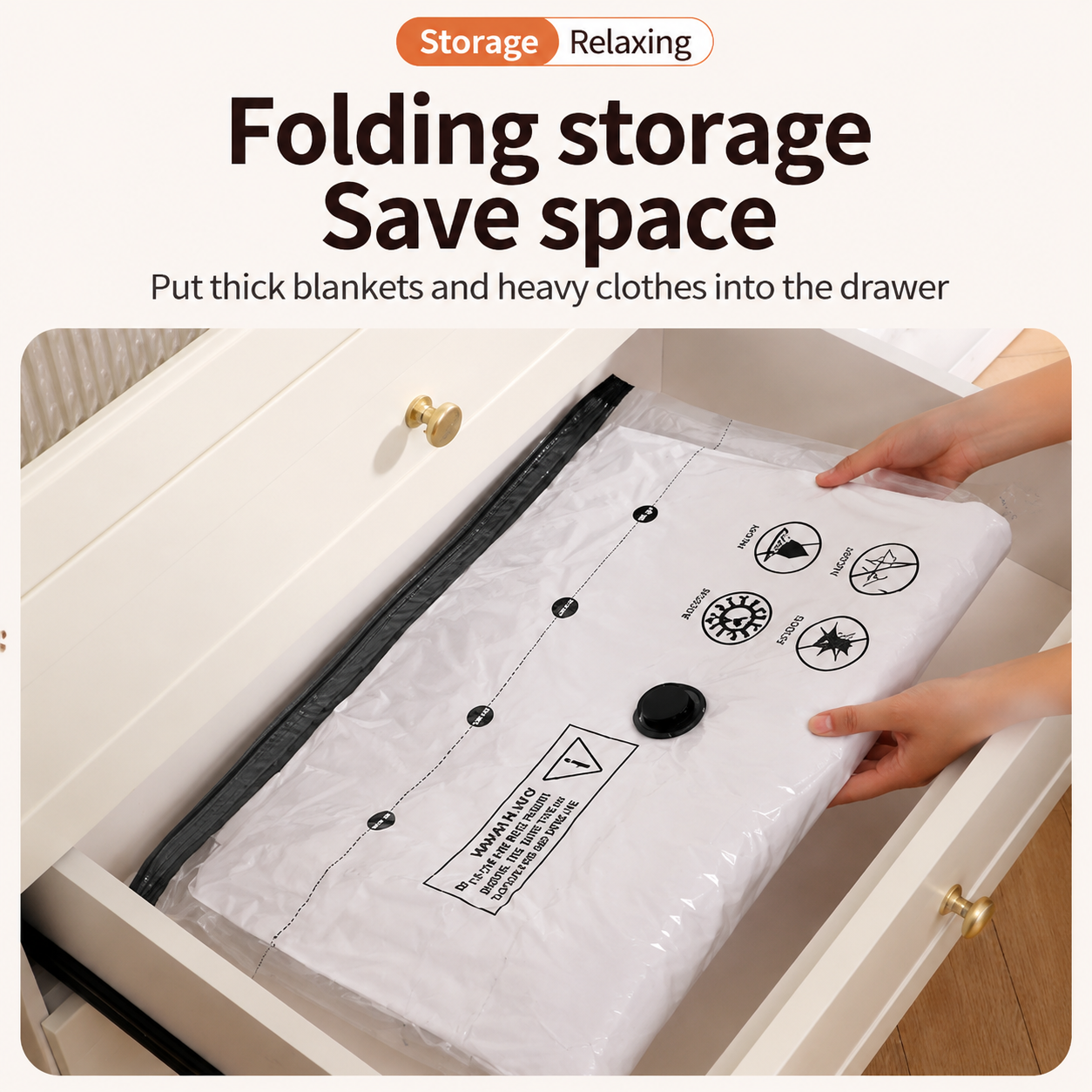 12-Piece Vacuum Storage Bags Set with USB Electric Pump – Thickened PA+PE view 7