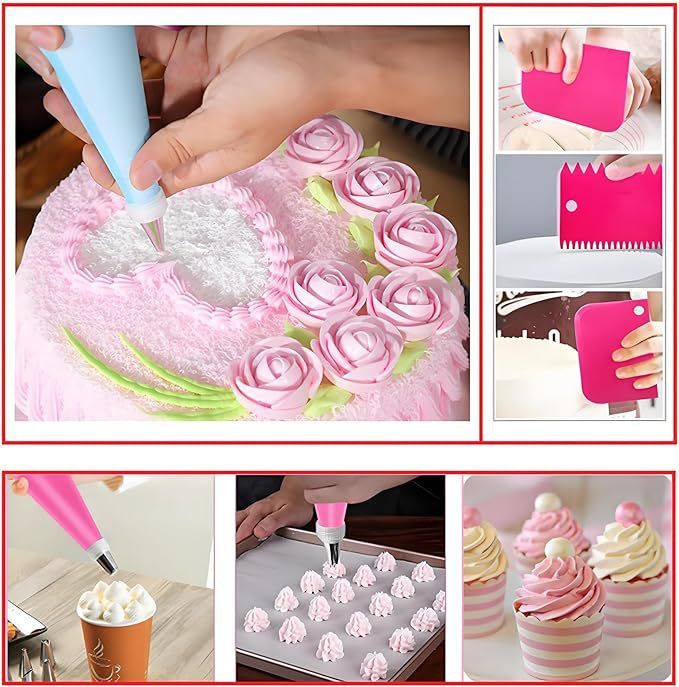 32-Piece Purple Cake Decorating Kit with 24 Numbered Icing Piping Tips view 6