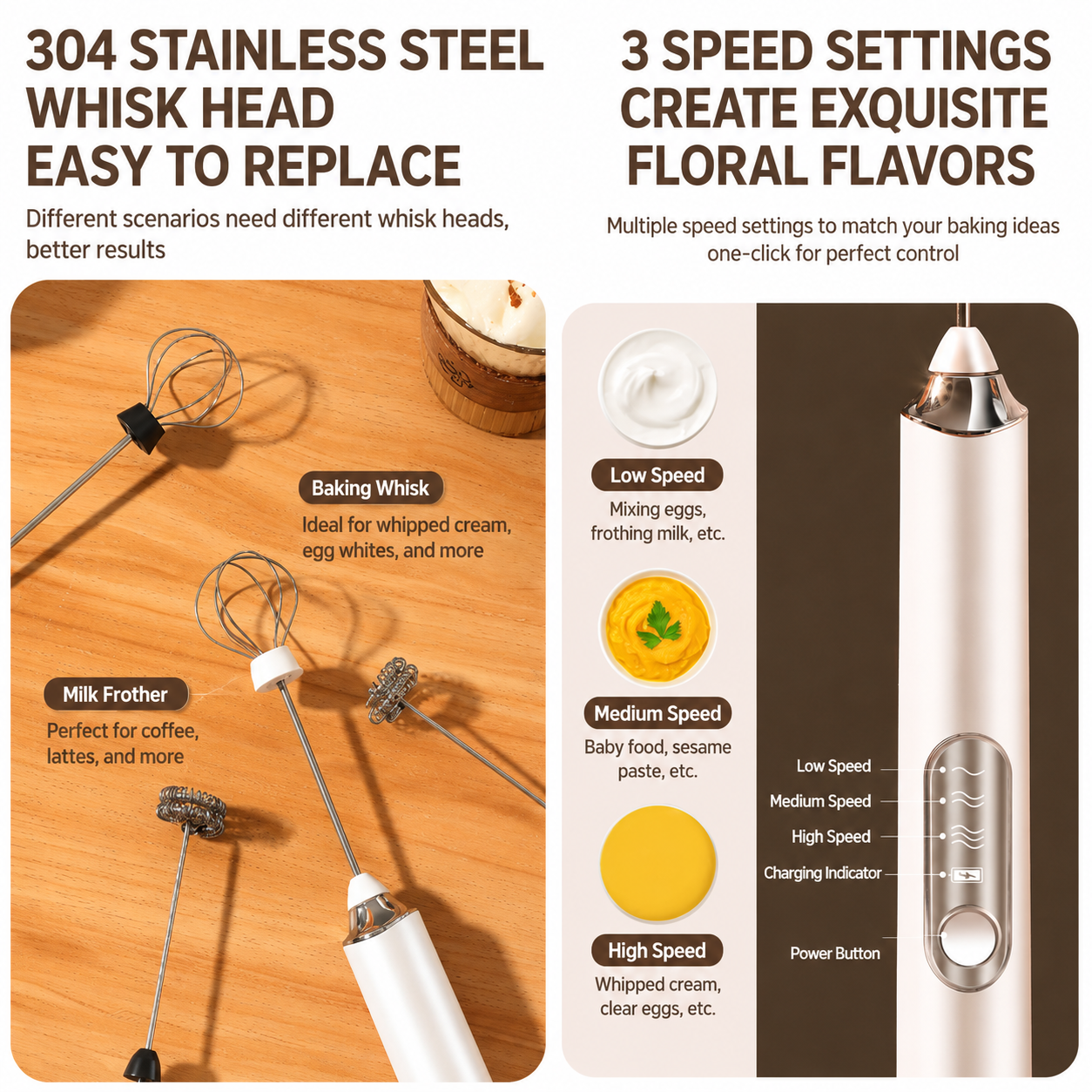 J-17 Black Wireless Handheld Electric Milk Frother view 4