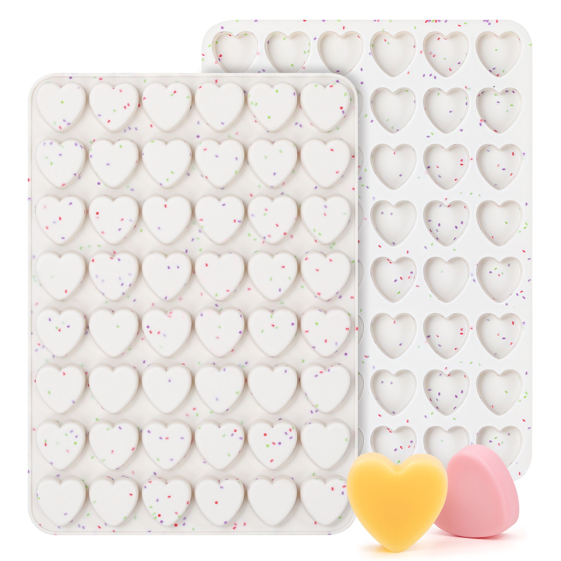 12 Cavity & 48 Cavity Heart Shaped Silicone Nonstick Easy Release Baking Molds view 6